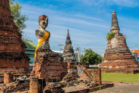 Wat Chaiwattanaram Temple, Ayutthaya, Thailandの写真素材