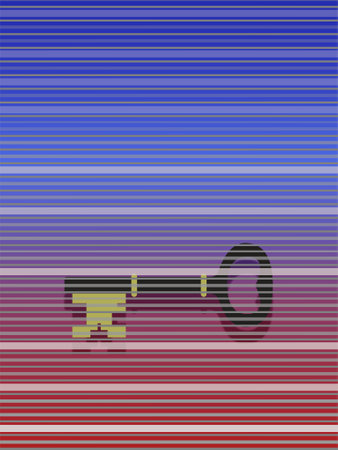 key, abstract background, stripes, gradient, golden key, data encryption, digital keyのイラスト素材