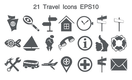21_Icons_greyのイラスト素材
