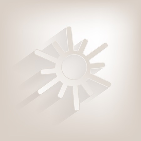 Flat Sun  Icon with shadowのイラスト素材