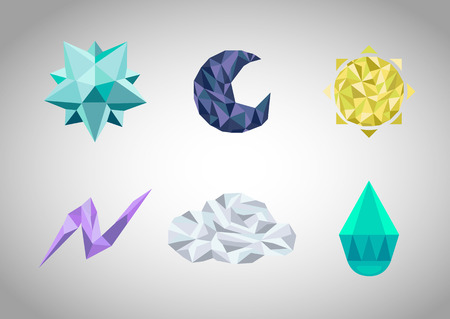 Abstract geometric shapes from triangular facesのイラスト素材