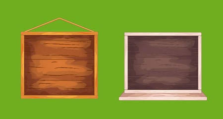 Wooden desks for game interfaceのイラスト素材