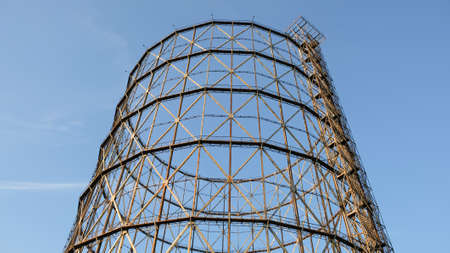 Rome, Ostiense neighborhood. Part of the structure of an old gasification plant, currently abandoned.の写真素材