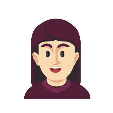 Emojis for women. emoji style face. vector illustration. Talking person of self-expression, an avatar for a video blog. Memoji stickers. Profile picture avatar cartoon characterのイラスト素材