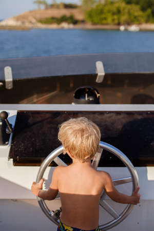 Helm of the yachtの写真素材