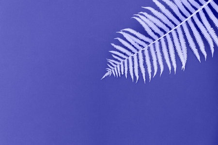 Violet abstract natural leafy background. Trendy color 2022. Very peri color background.