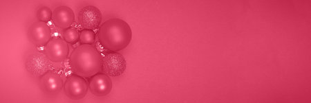 Trendy color 2023. Via magenta color background. Banner.の写真素材