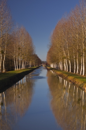 The canal du Berry in France.の写真素材