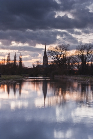 Salisbury cathedral in Wiltshire.の写真素材
