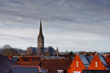 Salisbury cathedral in Wiltshire.