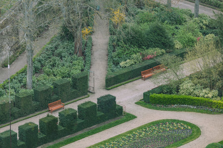 Jardin du Musee des Beaux Arts in Tours, France.