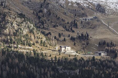 The craggy mountains of the Dolomites in northern Italy.の写真素材