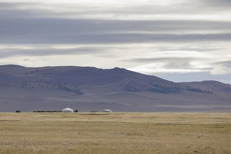 The vast wildnerness of Mongolia in central Asia.の写真素材