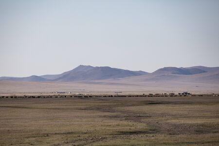 The vast wildnerness of Mongolia in central Asia.の写真素材