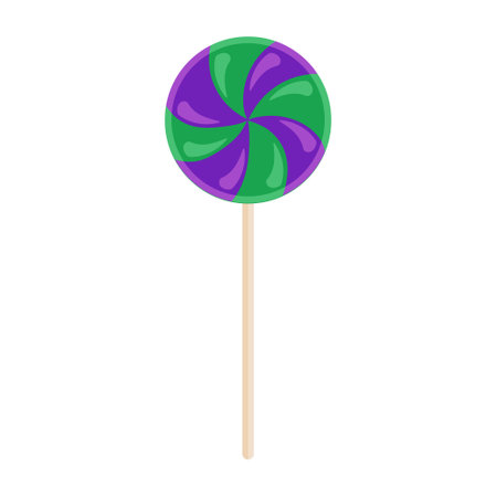 Vector illustration of colorful twisted lollipop candyのイラスト素材