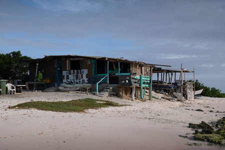 Old abandoned shack near the sea in Bonaire