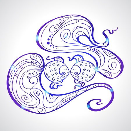 fish silhouetteのイラスト素材