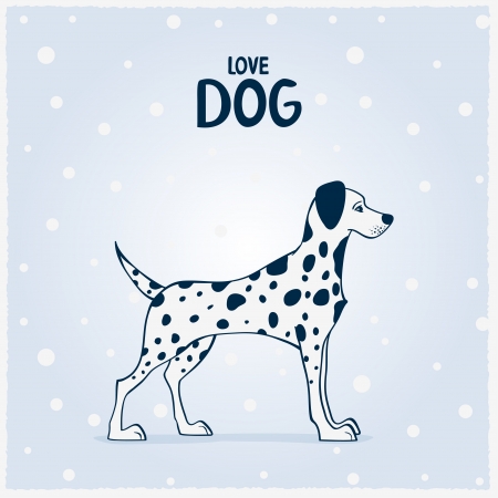 Dalmatian dogs vector illustration backgroundのイラスト素材