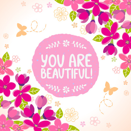 flowers beautifulのイラスト素材