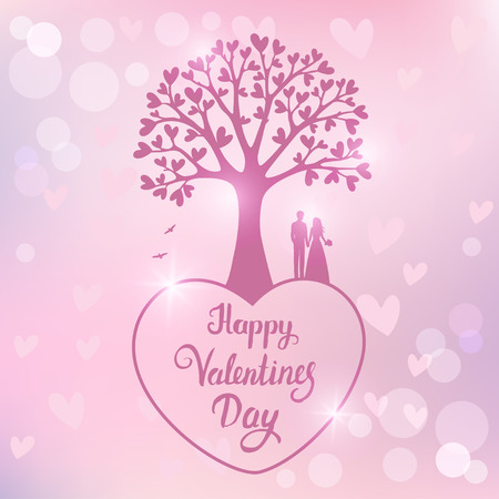 tree love heartのイラスト素材