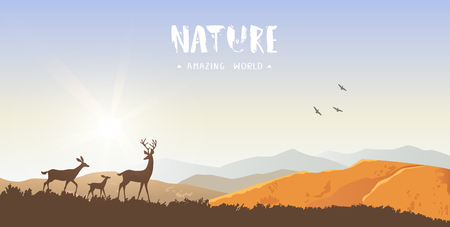 nature poster design templateのイラスト素材