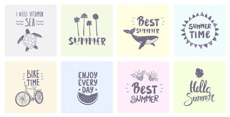 set summertimeのイラスト素材