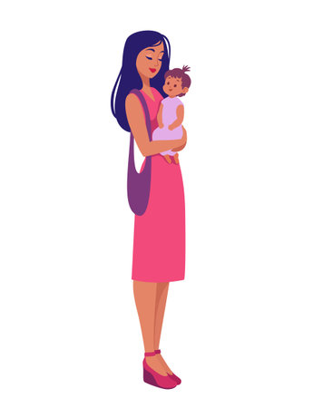 mom and babyのイラスト素材