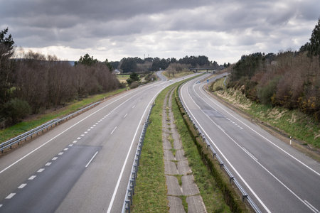 Highway on a cloudy day