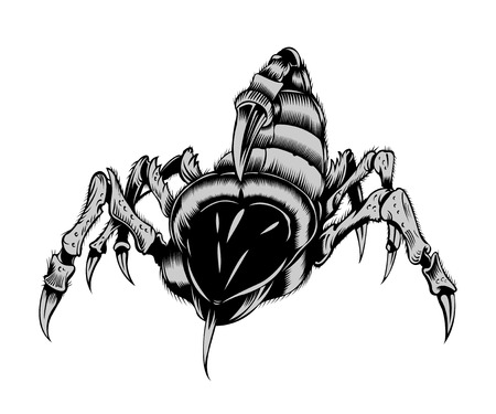 Illustration of creepy scorpion.のイラスト素材