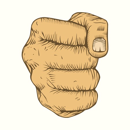 It is a bunch of fives. Fist.のイラスト素材