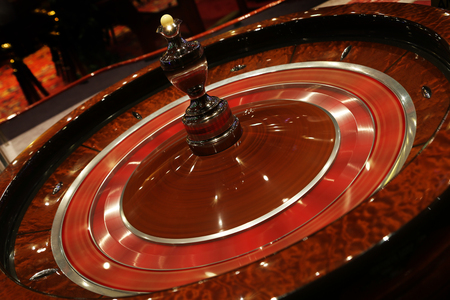 Spinning blured roulette in casino.の写真素材