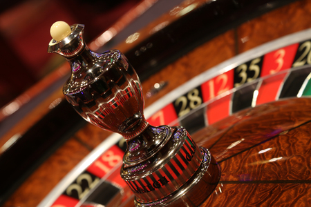 Static roulette in casino with ball inside.の写真素材