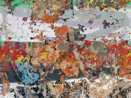 Old wall with worn off paint