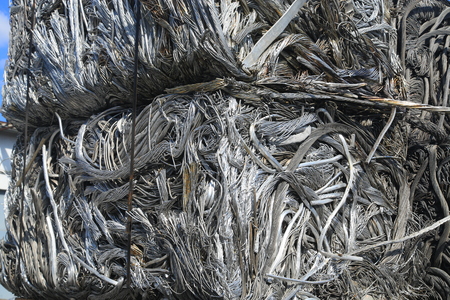 Scrap metal, wrecked and crushed partsの写真素材