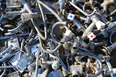 Closeup of scrap metalの写真素材
