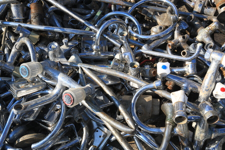 Closeup of scrap metalの写真素材