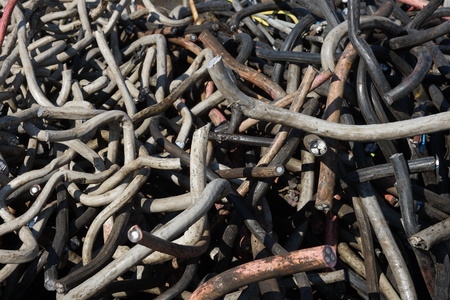 Closeup of scrap metalの写真素材