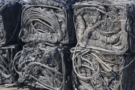 Scrap metal, wrecked and crushed partsの写真素材