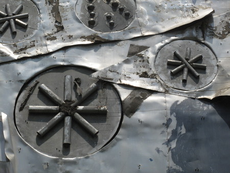 Metal trash for scrapの写真素材