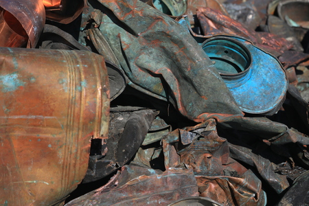 Metal trash for scrapの写真素材