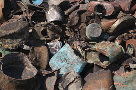 Metal trash for scrapの写真素材