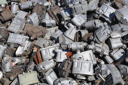 Metal trash for scrapの写真素材