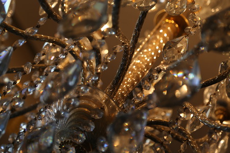 Chandelier close-up for use as backgroundの写真素材