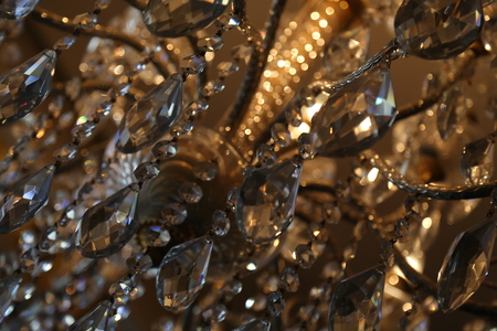 Chandelier close-up for use as backgroundの写真素材