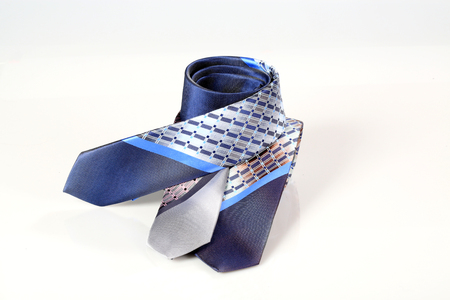 folded business mans tiesの写真素材