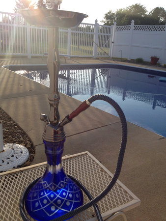 Hookah by the pool 