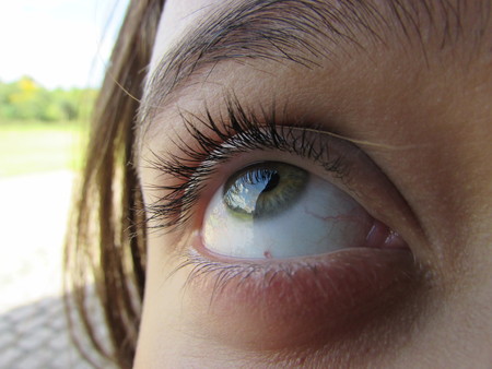 Detail look deep thinking about lifeの写真素材