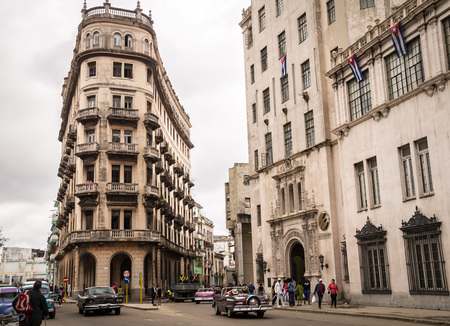 Havana, Cuba on January 13, 2016: View of street in chinatownのeditorial素材
