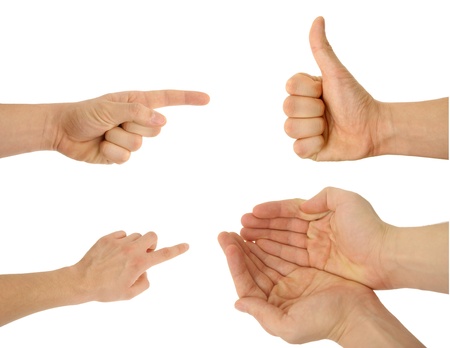 set of handsの写真素材