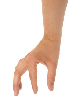 a photo of hand with clipping pathsの写真素材